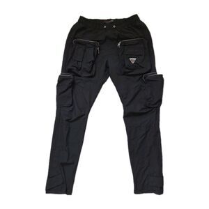 Life Code Progressive Black Cargo Jogger Pants Mens Medium Techwear Utility GUC